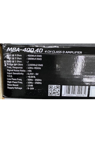 Mobass 4 Kanallı 4x400 Rms Profesyonel Oto Anfi