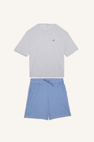 Defacto Boxy Fıt Kısa Kollu 2li Şortlu Pijama Takımı I0666ax26hsgr100 Gri-gr100