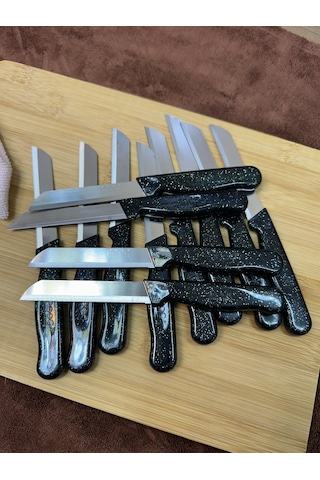 Kapris 12 Adet Meyve Bıçağı Seti Alman Model Siyah Slr01 Siyah