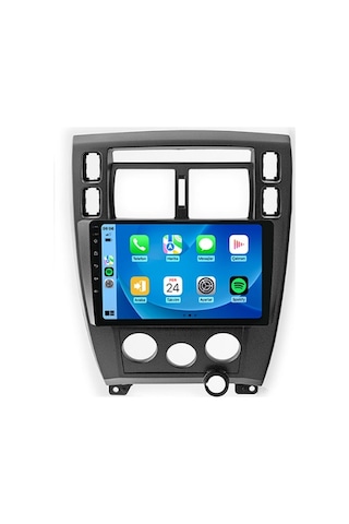 Hyundai Tucson Siyah 2005-2012 6gb Ram 128gb Hafıza 8 Çekirdek Carplay Kamera Android Multimedya 9"
