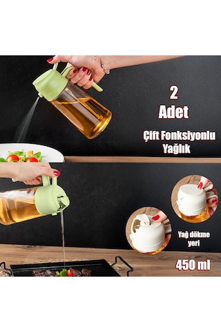 Porsima Alk-1900 2 Li Çok Amaçlı Cam Sprey Şişe Yağlık Yağdanlık