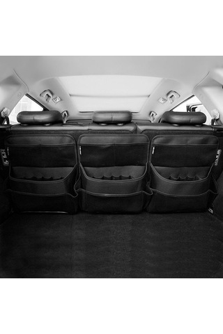 Youmex Geniş Kapasiteli Ağ Cep Ve Pratik Tasarımlı Araç İçi Organizatör Çantası - Siyah