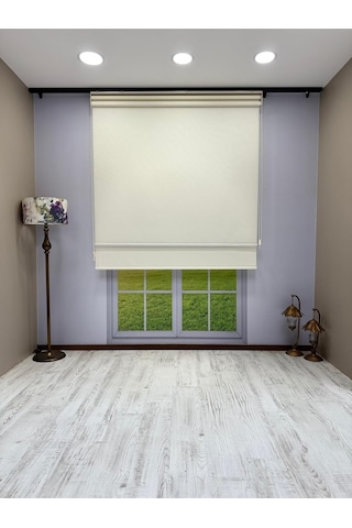 Donatti Perde Çiftli Sistem Keten Tül Ve%100 Blackout Karartma Ekru Stor Perde 250 X 200 Diğer