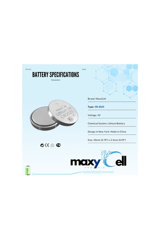 Maxycell 6 Adet Cr2025 Düğme Pil, 3 V Pil, Elektronik Cihaz Ve Anahtar, Kumandalar, Tıbbi Cihazları