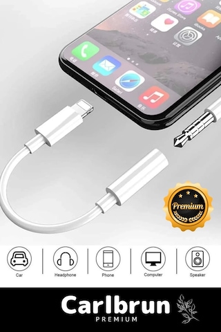 Apple Uyumlu iPhone 15 14 13 12 11 X 8 7 Plus iPad Lightning Kulaklık Çevirici Aux Dönüştürücü