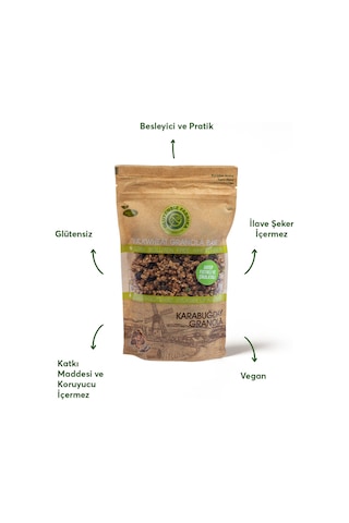 Glutensiz Fabrika Antep Fıstıklı ve Çikolatalı Yulaf Karabuğday Granola 300 G