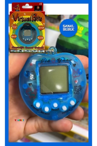 Nostaljik Sanal Bebek Virtual Pets - Kalp Mavi