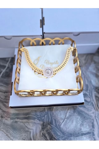1 Adet Kare Cam Aynalı Plastik Gold Taşlı Peçetelik 18cm