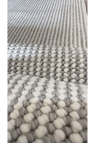 Elvey Home Açık Gri İskandinav Yumuşak Bukle Minimalist Tozumaz Salon Koridor Oturma Odası Kesme Halı Yolluk Açık Gri