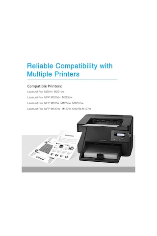 Hp Laserjet Pro Mfp M 127 Fw 125 M125 Nw 225 M125nw M127fn M127fn M127fn M201dw Yazıcı İçin 2 Paket Cf283a Siyah Tone