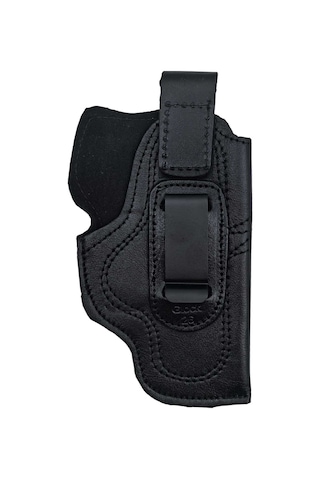 Glock 26 İçin Uyumlu Çorap Tipi Deri İç Kılıf Metal Maşalı Siyah