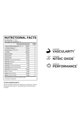 Core Champs Nitric Oxide Arginine&citrulline Agmatine Muscle Pumps, Energy & Performance 120 Tablet Aromasız