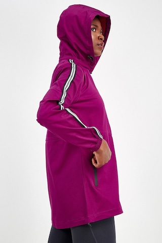 Maraton Sportswear Regular Kadın Kapşonlu Uzun Kol Basic Mor Ceket 19353 Mor