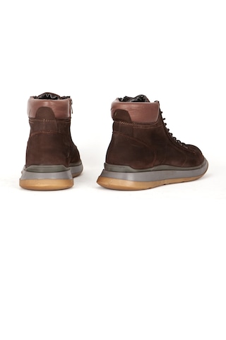 Pierre Cardin Erkek Comfort Bağcıklı Fermuarlı Casual Bot Gerçek Deri Pc 1361330 Kahverengi