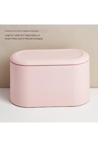 Homyl Şık Banyo Çöp Kovası Masa İçin Küçük , Pembe Pembe