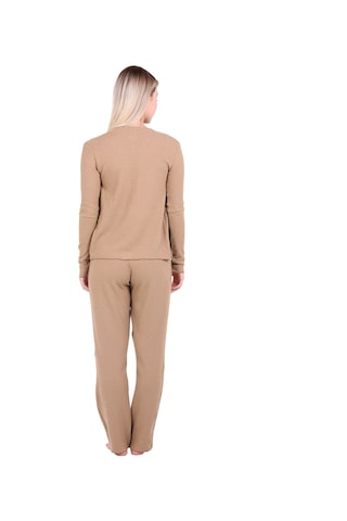 U&me Ribbed Crop 3lü Takımı Camel Çok Renkli
