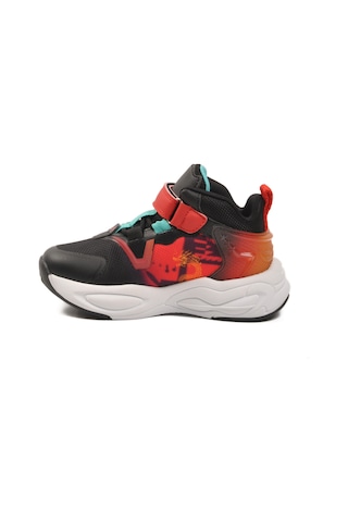 Marcokids Siyah Kırmızı Cırtlı Hafif Esnek Erkek Çocuk Spor Ayakkabı 161-t5411102 P Siyah-kırmızı