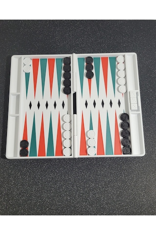 Katlanabilir Tavla Seti 25x20 Cm 3d Baskı Özel Tasarım Kompakt Tavla Oyunu