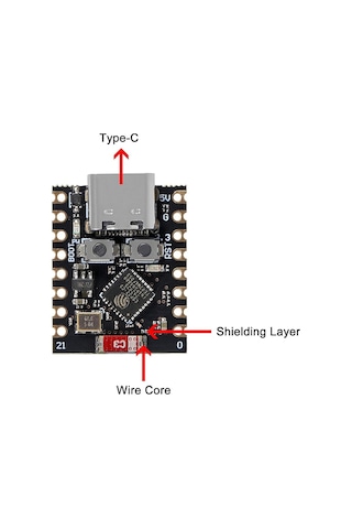 Esp32-c3 Super Mını Esp32 C3 Super Mini Geliştirme Kartı Wifi Bluetooth Type-c Usb 160mhz 4mb Flash 400kb Psram