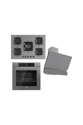 Ferre Flowart Serisi Gri Ankastre Set SS038 - QBL63CPR - D082