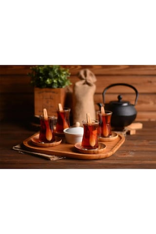 9105 Marina Bambu Tepsi Açık Kahverengi