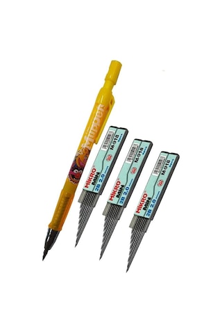 Versatil Kalem 2.0 MM Kalın Uçlu Sarı ve Yedek Kalın Uç 2.0 MM Siyah 3 Adet