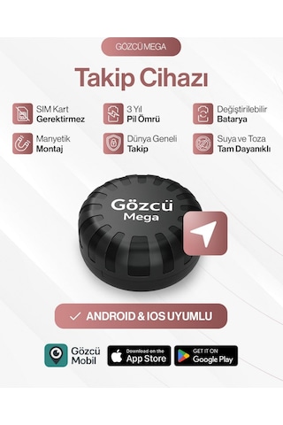 Gözcü Mega Sım Kart Gerektirmez, Ip68, 5 Yıl Pil