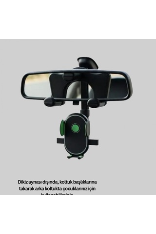 Dikiz Aynası Ve Koltuk Başlığı Uyumlu Ayarlanabilir Telefon Tutucu