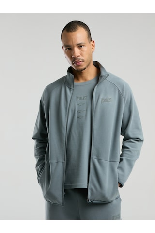 Everlast Ever Relaxed Regular Gri Yüksek Yaka Erkek Full Zip Sweatshirt Gri
