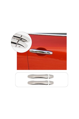 Renault Clio 5 Uyumlu 2019 Ve Üzeri Krom Kapı Kolu 2 Kapı Paslanmaz  Çelik