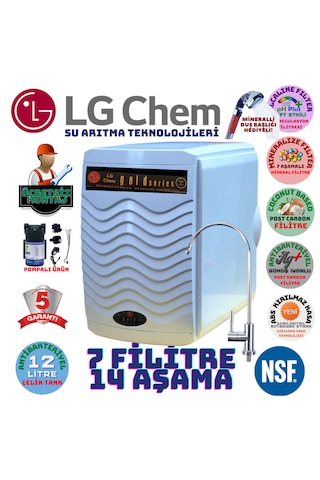 Lg Chem Gold Beyaz Pompalı Montaj Dahil 12 Lt 14 Aşama Su Arıtma