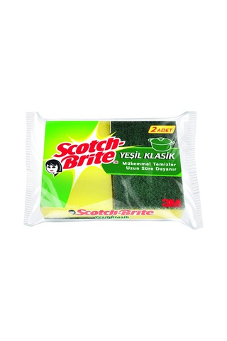 1755948 Yeşil Klasik Bulaşık Süngeri 2&apos Li, Normal