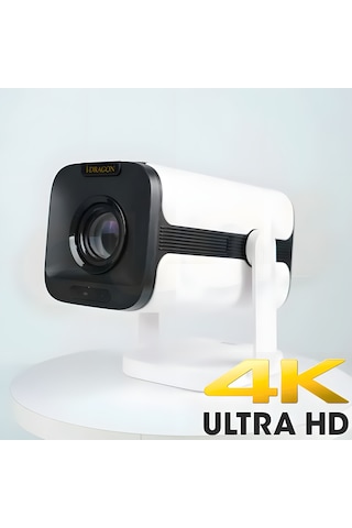 Dr-800 Android 12 Akıllı Projektör Full Hd 1080p, 380 Ansı Lümen, 5g Wi-fi, 4k Video Destekli Ev Sineması