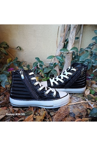 Scarpe Magiche Elyaflı Paraşüt Model Kız Çocuk Ayakkabısı 31-35 Numara Arası Işıksızdır Siyah