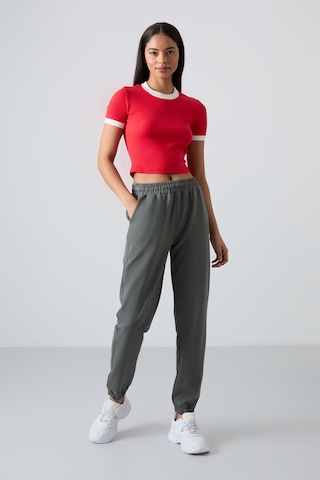 Tommy Life Çağla Cepli Yüksek Bel Rahat Form Lastik Paça Kadın Eşofman Alt - 94583 Çağla