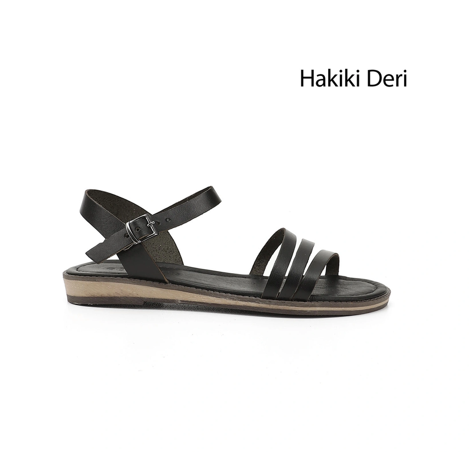 Gönderi(R) Gönderi R Kadın Siyah Hakiki Deri Sandalet Dyza50445008 Siyah