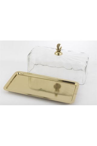 Mikasa Moor Gold Dik Cam Kapaklı Sunumluk 35x17x20cm Gold
