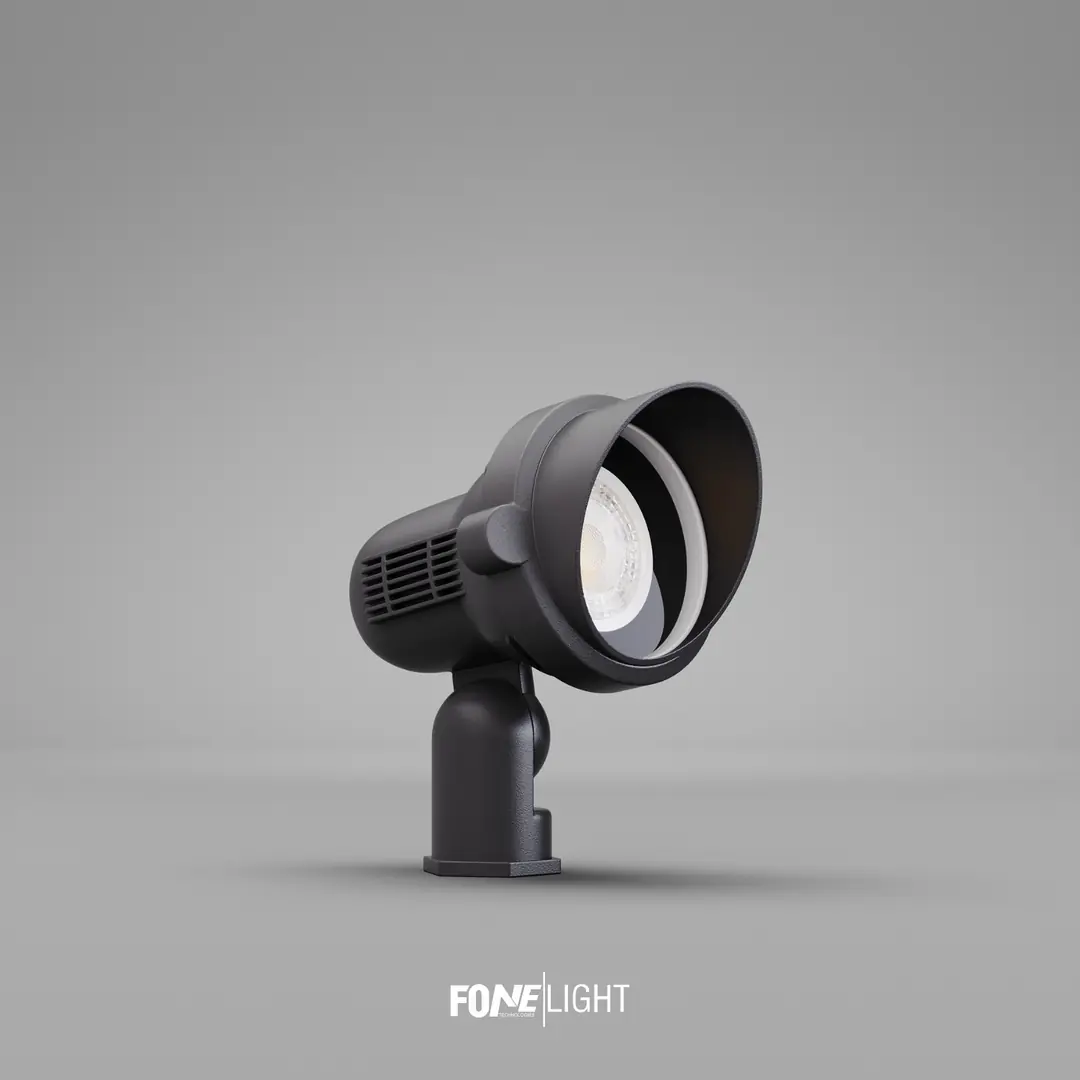 Fonelight Alutera Kazıklı Çim Armatürü Bahçe Spot Ağaç Çit Aydınlatma Siyah