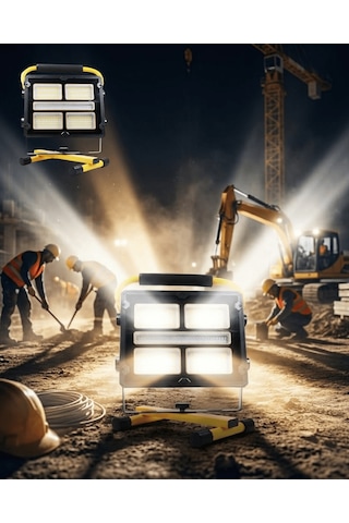 Taşınabilir Solar Şarjlı Led Kamp Feneri 400 Led Süper Parlak Çok Fonksiyonlu Aydınlatma Altın