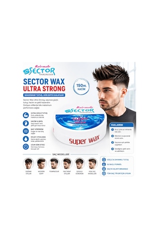 Sector Süper Wax Saç Şekillendirme Krem 150ml Ultra Strong