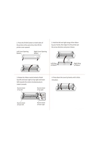 Yuntech01 Mt800 Termal Transfer Yazıcı İçin Siyah Wax Pet Bant - 2 Adet Paket, Her Bir 45 Adet A4 Kağıt Yazdırır Siyah