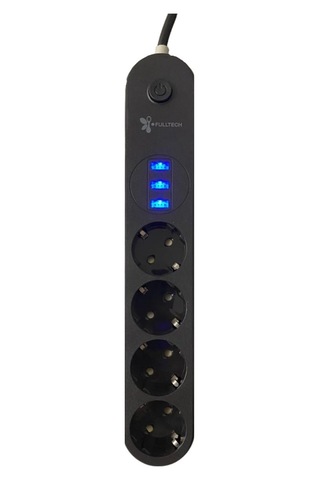 Buffer 4lü Siyah Anahtarlı 3 Usb Li Akım Korumalı Topraklı Çocuk Korumalı Grup Priz 2 Metre Diğer