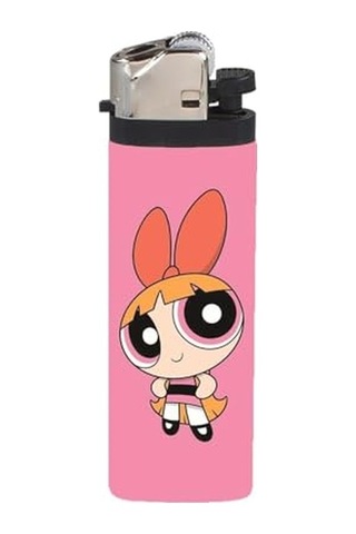 Çakmak Pembe Powerpuff Girls Pembe Blossom Full Kaplamalı Gazlı Çakmak Çok Renkli