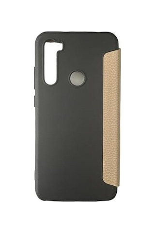 Jopus Redmi Note 8 İle Uyumlu Premium Kapaklı Kılıf Gold Gold