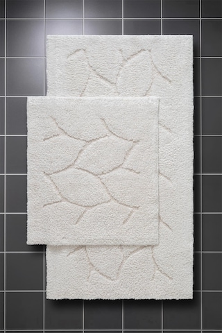 Lilly 2'li Pamuk Banyo Paspas Seti Yumuşak Dokulu Krem Yıkanabilir 60x100 + 60x50cm, Ll006w