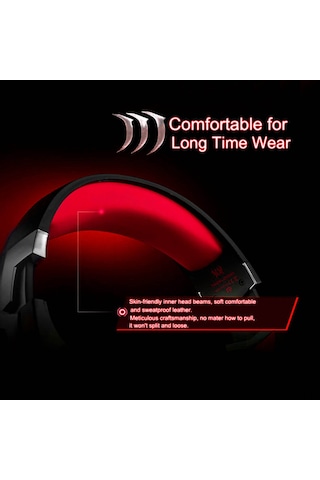 Gajeena Kotıon Each G2000 Oyun Kulaklığı: Ps4, Xbox, Pc İçin Led Aydınlatmalı, Gürültü Önleyici Mikrofonlu, Rahat Tasarım