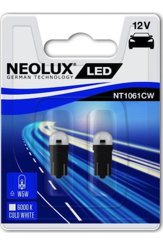 Neolux W5w T10 Dipsiz Led Tavan Park Plaka Led Ampülü İkili Paket By Osram