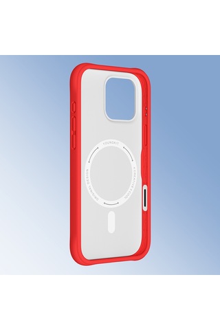 İphone 16 Pro Max Uyumlu Kılıf M-safe Şarj Özellikli Youngkit Macaroon Serisi Kapak Kırmızı Kırmızı