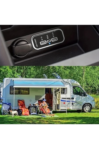 Honeybeeshop Rv 12v Usb Cikisi 3 Portlu Dual Usb A Ve 3 1a Type C Pd Qc 3 0 Super Hizli Sarj Adaptoru Dıy Kit 1 Takim Arac Deniz Araci Kamyonet Golf Arabasi Icin