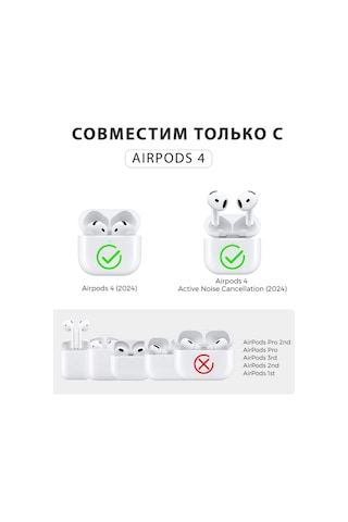 Cronax Airpods Uyumlu 4 Silikon Klipsli Kulaklık Kılıfı 296804128 Beyaz